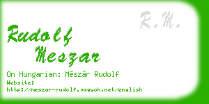 rudolf meszar business card